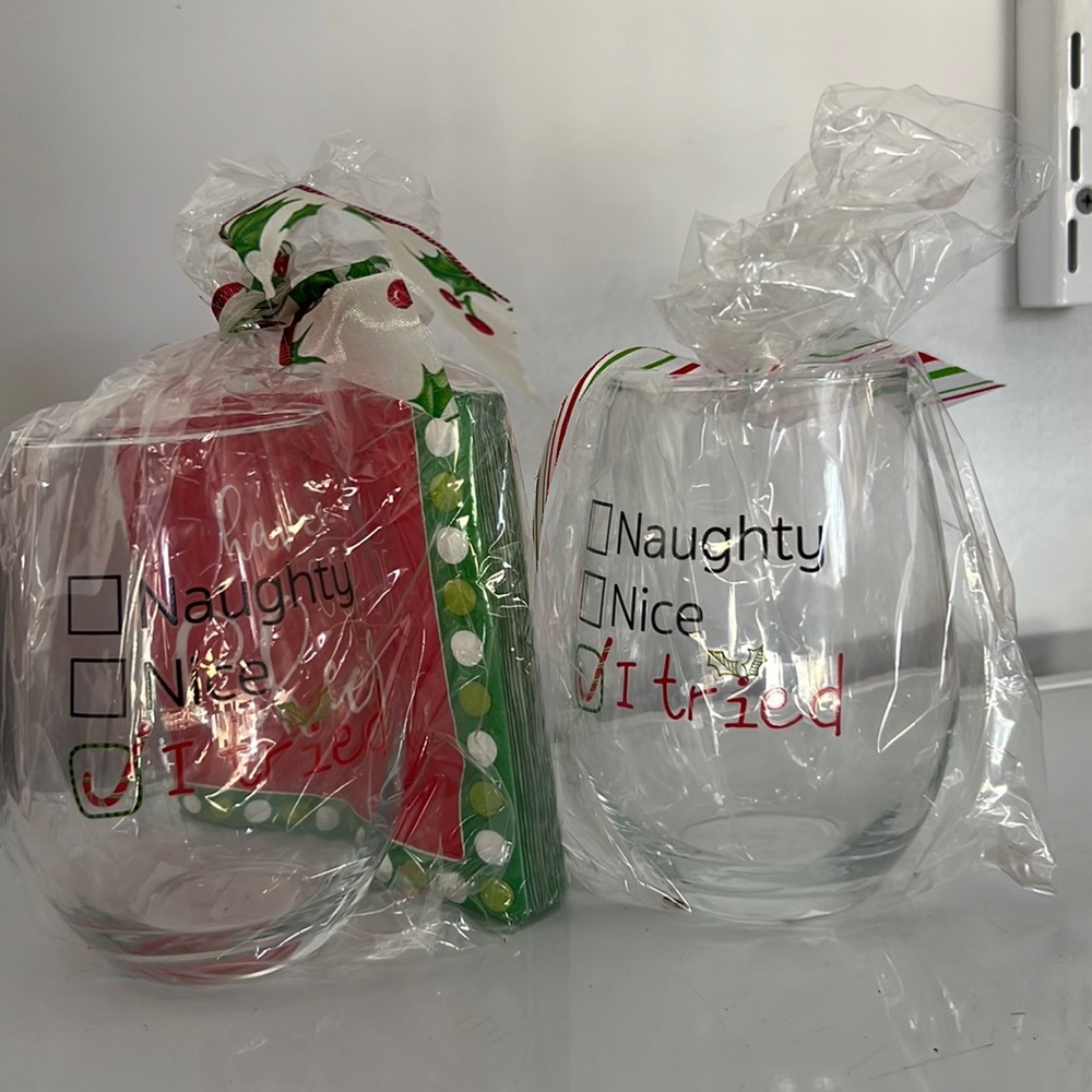 Stemless wine cups